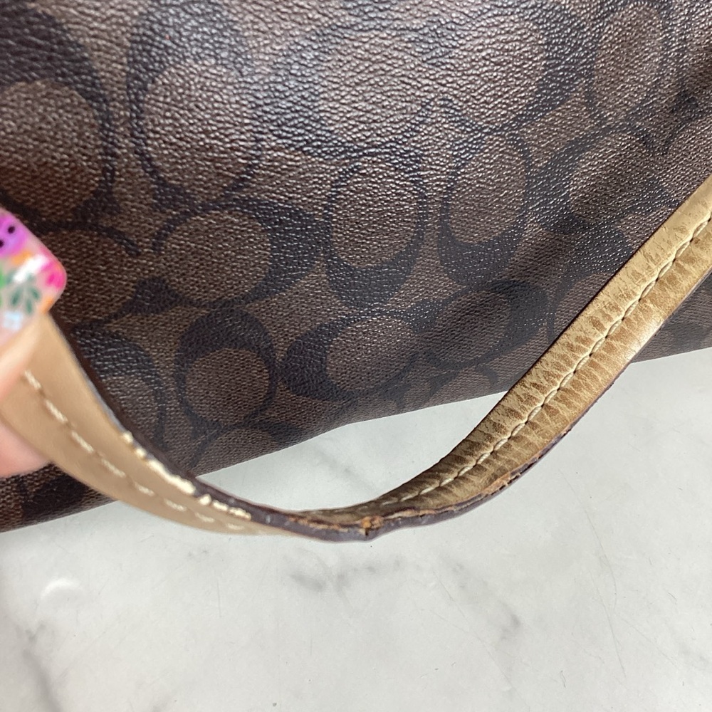 Coach Vintage Peyton Bag Brown Black Signature Tote with Wallet‎ Purse - Picture 11 of 16